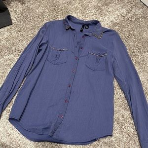 MNG mango button down blouse